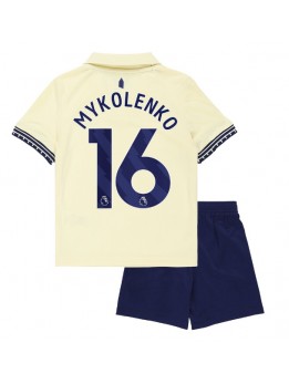 Everton Vitaliy Mykolenko #16 Dječji Gostujuci Dres kompleti 2025-26 Kratak Rukavima (+ kratke hlače)